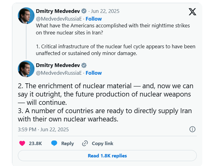 Fact Check: Did Former Russian President Really Say Countries Are Ready to Arm Iran with Nukes? 2 Fact Check: Did Former Russian President Really Say Countries Are Ready to Arm Iran with Nukes?