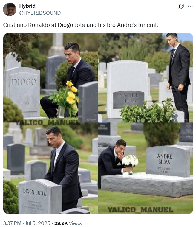 Fact-Check: Was Cristiano Ronaldo Really at Diogo Jota’s Grave?