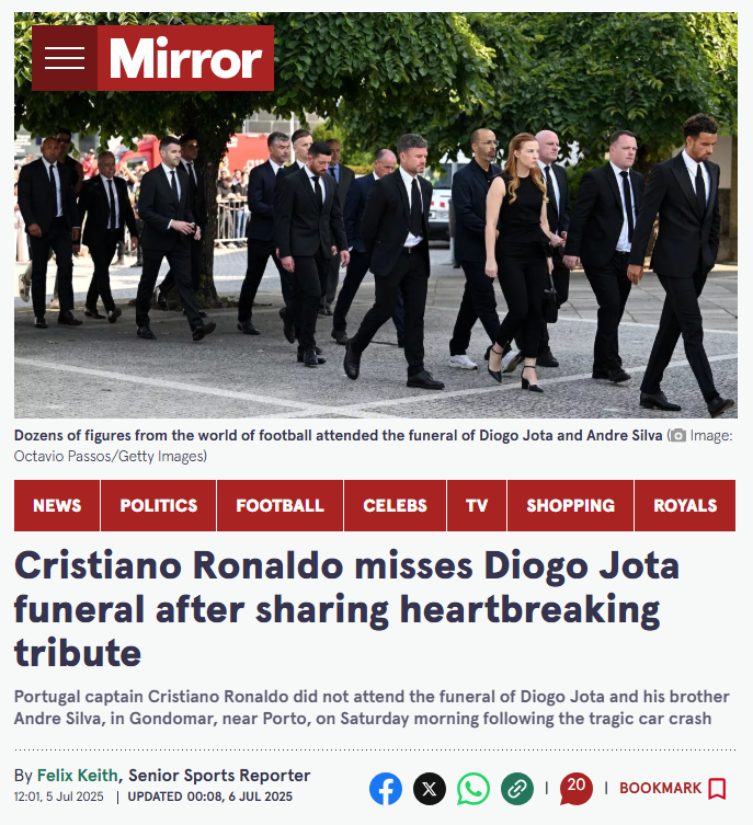 Fact-Check: Was Cristiano Ronaldo Really at Diogo Jota’s Grave?