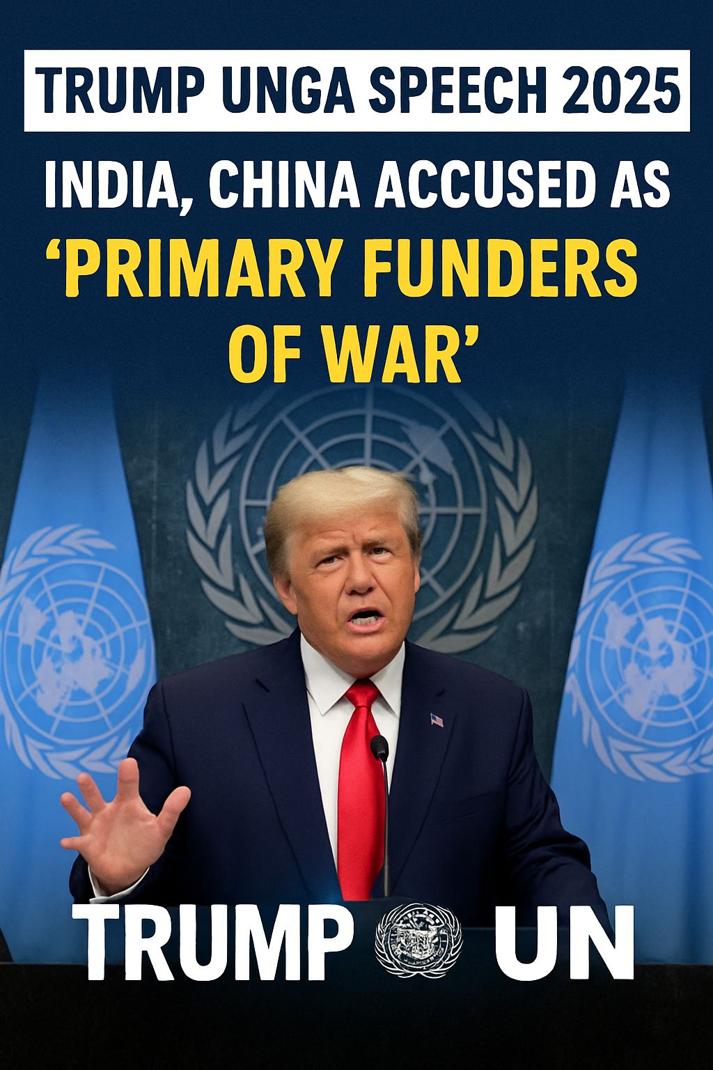 Trump’s Explosive UNGA Speech: India, China Branded as “Primary Funders of War”